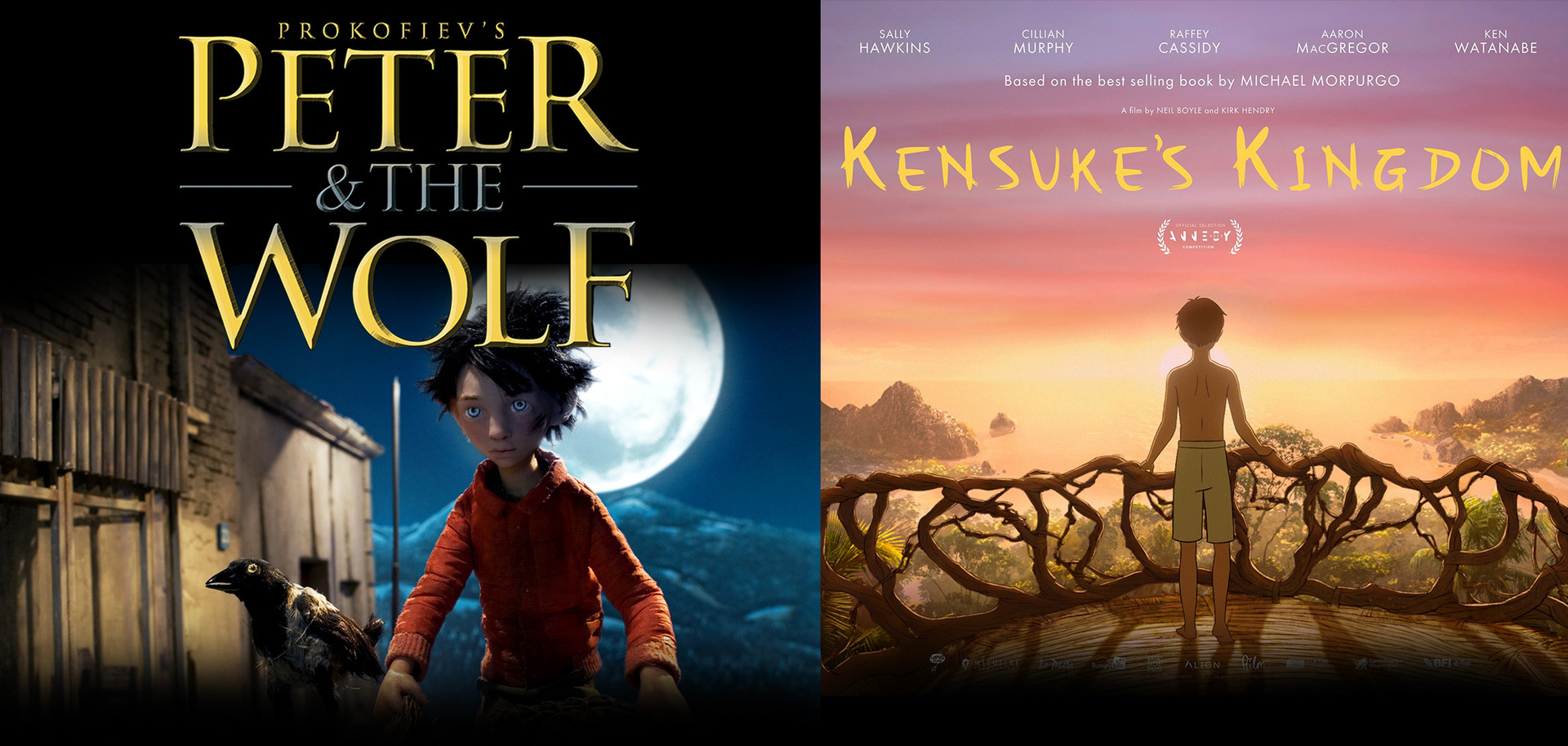 Peter and the Wolf plus Kensuke's Kingdom posters
